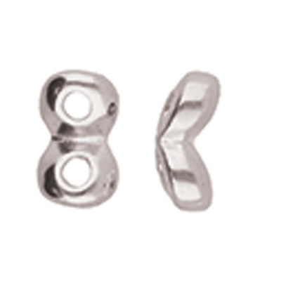 CYM-SD-012201-SP. - Kaparia superduo side bead - antique silver plated