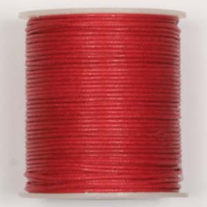 WCC-1 RED waxed cotton cord - red WCC-1 RED waxed cotton cord - red