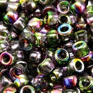 SBP6-224 Matubo Czech size 6 seed beads - magic violet green (magic orchid)