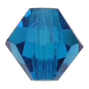 CCBIC06 77 Czech crystal bicones - dark aqua