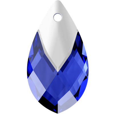 6565 22mm CEM. Swarovski sale metallic cap pear-shaped pendant - jet light chrome