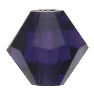 CCBIC06 93 Czech crystal bicones - deep purple