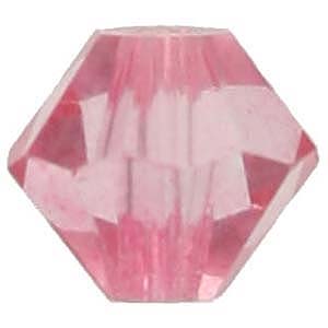 CCBIC06 8 Czech crystal bicones - rose