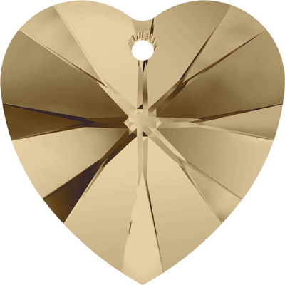 6228 10mm CEM. Swarovski sale XILION heart pendant - crystal metallic sunshine