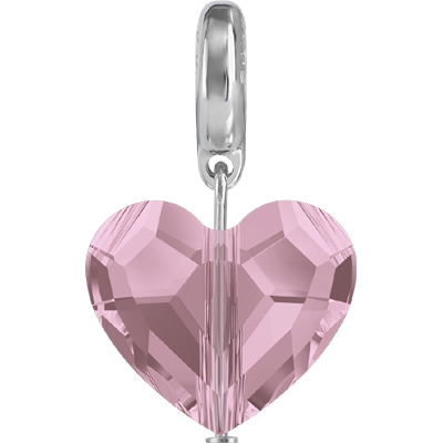 87004 001 ANTP.  Swarovski Sale BeCharmed Crystal Love Charm - Crystal Antique Pink 