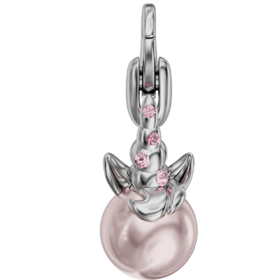 Crystal rosaline pearl & light rose
