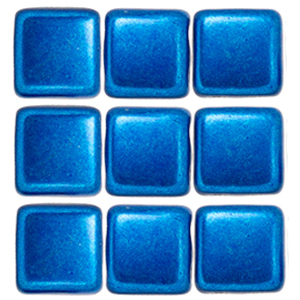 CMTL-552 CzechMates tile beads - saturated metallic galaxy blue