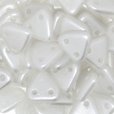 CMTR-337 CzechMates triangle beads - pastel white
