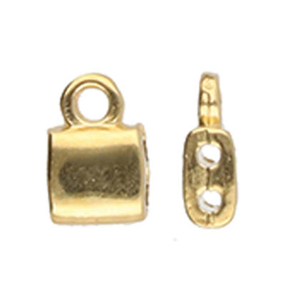 CYM-TL-012359-GP - Piperi tila bead ending - 24K gold plated