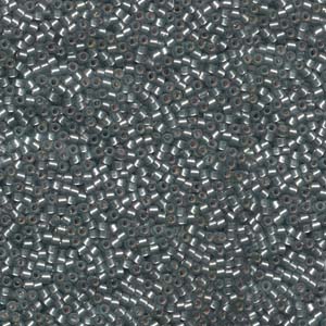 DB697 Miyuki Delica Beads - semi matt silver lined grey, dyed DB697 Miyuki Delica Beads - semi matt silver lined grey, dyed