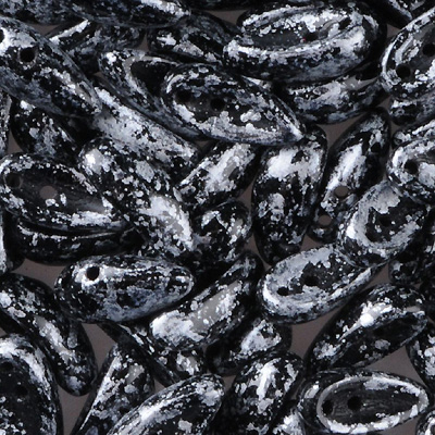 GBCH-490 Chilli beads - opaque tweedy silver