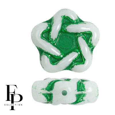 GBESTAR-FPS-953 Czech Glass Elegant Stars - Garden Green GBESTAR-FPS-953 Czech Glass Elegant Stars - Garden Green