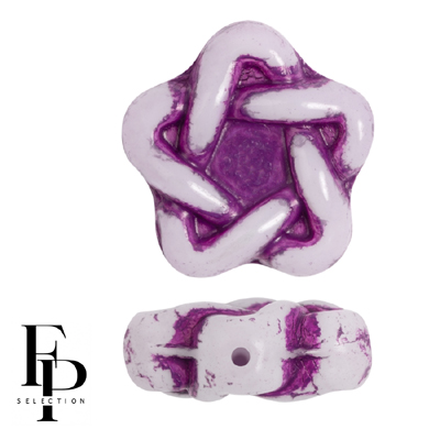 GBESTAR-FPS-954 Czech Glass Elegant Stars - Violet