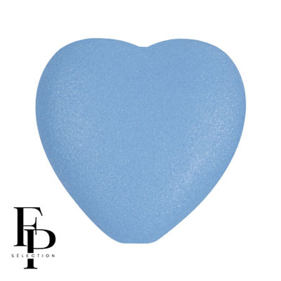 GBHRT-FPS-900 Czech Glass Heart - Celestial Blue Vogue Matt