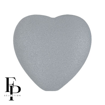GBHRT-FPS-902 Czech Glass Heart - Medium Grey Vogue Matt