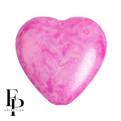 GBHRT-FPS-962 Czech Glass Heart - Mishmash Rose GBHRT-FPS-962 Czech Glass Heart - Mishmash Rose