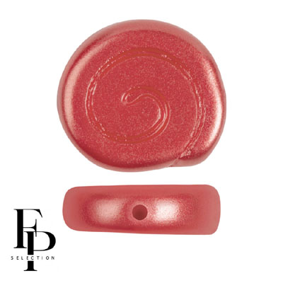 GBESNA-FPS-331 Czech Glass Snail Beads - pastel dark coral