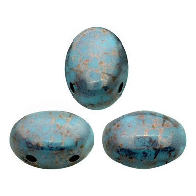 GBSPP-450&nbsp;Samos par Puca - opaque blue turquoise bronze