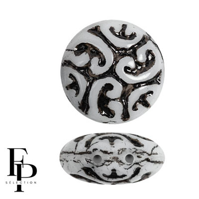 GBVCAB-FPS-956 Czech Glass Vintage Cabochons - Jet GBVCAB-FPS-956 Czech Glass Vintage Cabochons - Jet