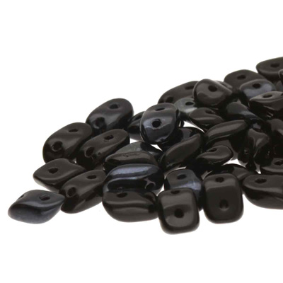 GBWAV-6 Czech Wave Beads - jet