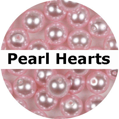 GPH08 - czech glass pearl hearts