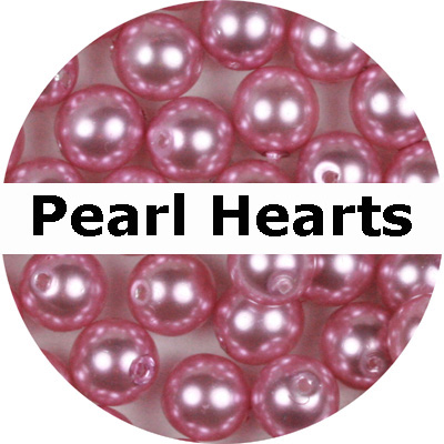 GPH08 - czech glass pearl hearts