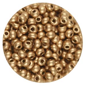 SB10-111 Preciosa Czech seed beads - gold metallic 