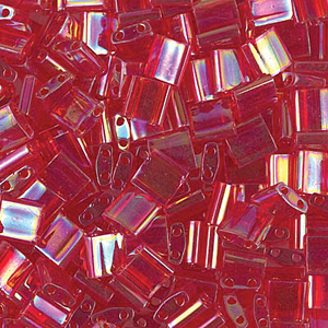 TL254 Miyuki Tila Beads - trans red AB