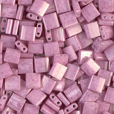 TL599 Miyuki Tila Beads - opaque antique rose lustre