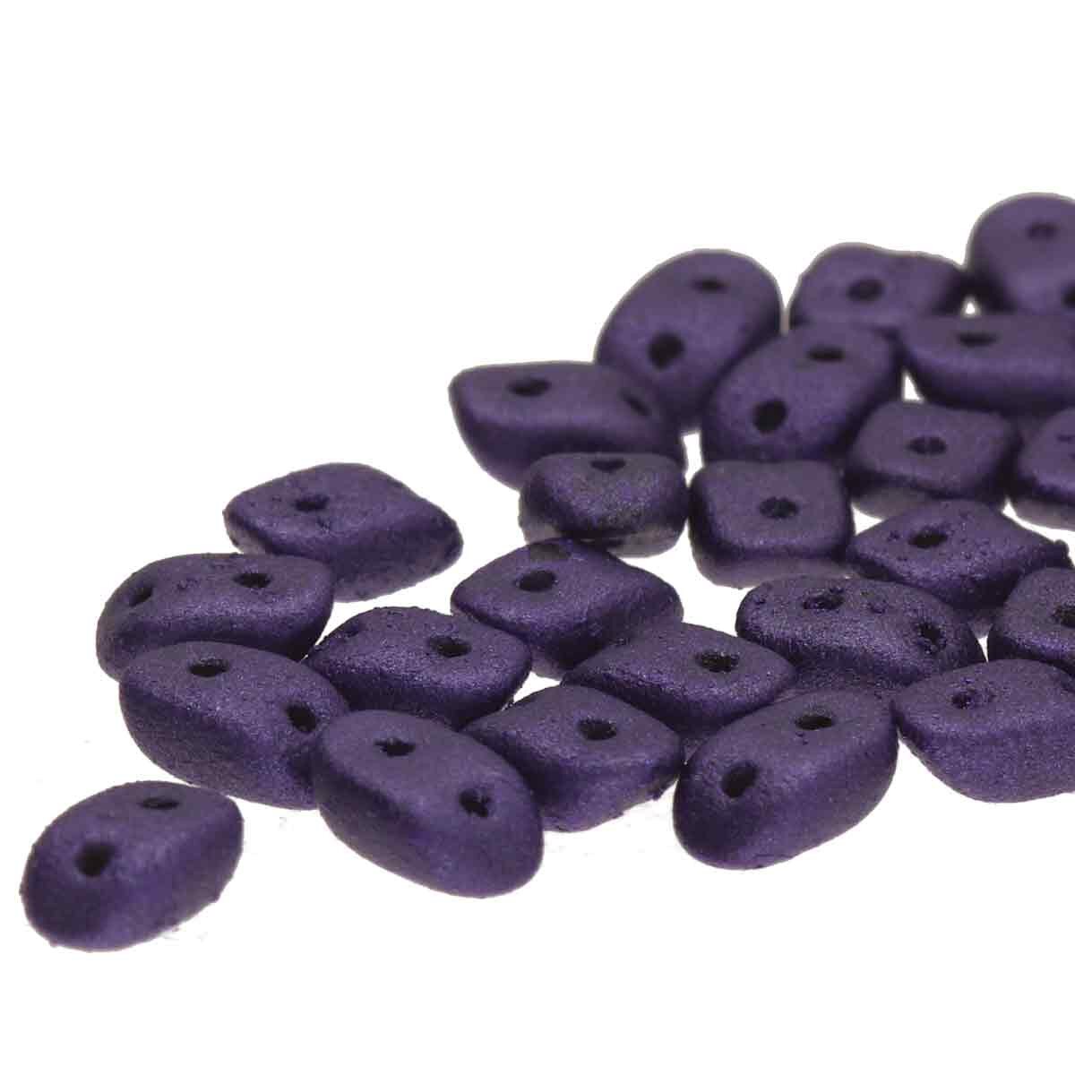 GBWAV-281 Czech Wave Beads - metallic suede purple