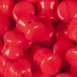 GBPLT-143 Czech pellet pressed beads - opaque red